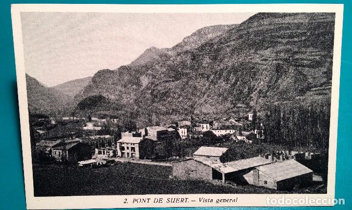 Postales: POSTAL PONT DE SUERT, VISTA GENERAL, N&ordm; 2, HUECOGRABADO MUMBR&Uacute;