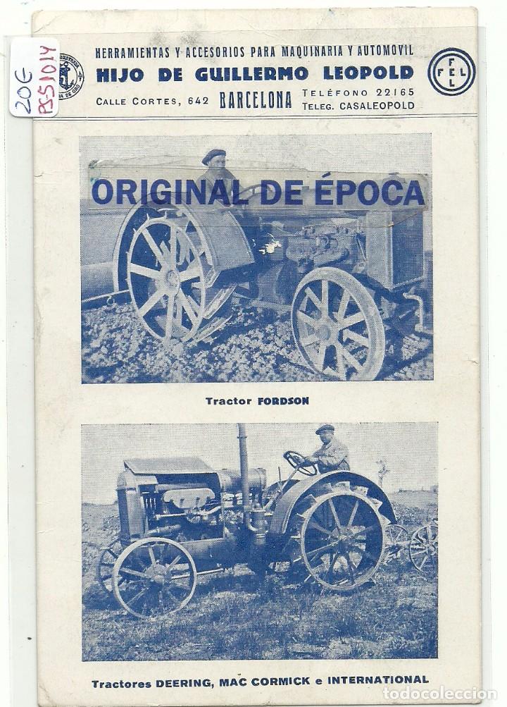 Postales: (PS-51014)POSTAL DE BARCELONA-HIJO DE GUILLERMO LEOPOLD CONCESIONARIO TRACTOR FORDSON