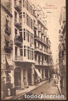 Postales: ANTIGUA POSTAL LERIDA PLAZA DE LA SAL ESCRITA 1924 COLECCION URRIZA