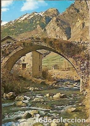 Postales: POSTAL A COLOR 5013 PIRINEOS DE LERIDA EL PALLARS ESPOT PUENTE ROMANICO SOBRE EL RIO