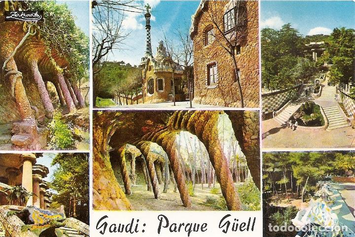 Postales: GAUDI - PARQUE G&Uuml;ELL (A&Ntilde;OS 60)