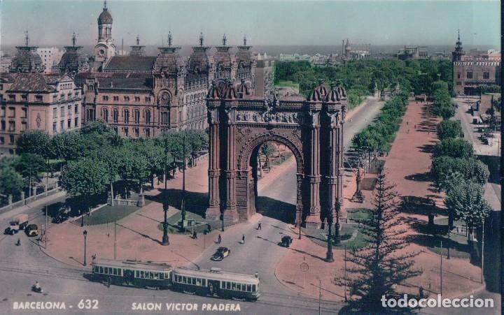 Postales: POSTAL BARCELONA.- SALON VICTOR PRADERA. 632. TRANVIA.COLOR. ZERKOWITZ