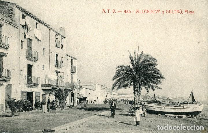Cartoline: a03659 VILANOVA Y LA GELTRU - Playa - Atv N&ordm;485