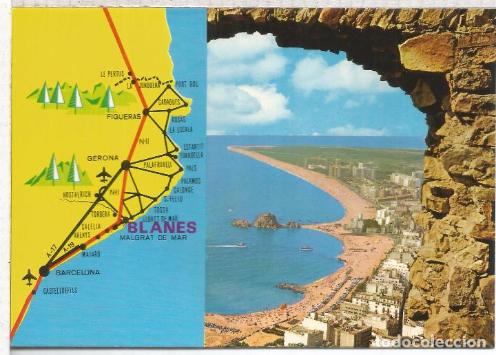 Postales: GIRONA COSTA BRAVA BLANES ESCRITA - Foto 1