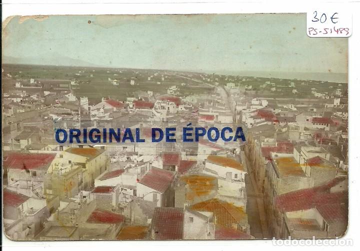 Postcards: (PS-51489)^PSTAL FOTOGRAFICA DE BENICARLO-VISTA PARCIAL DESDE EL CAMPANARIO.SELLO GUERRA CIVIL
