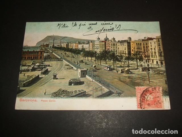 Postales: BARCELONA PASEO DE COLON - Foto 1