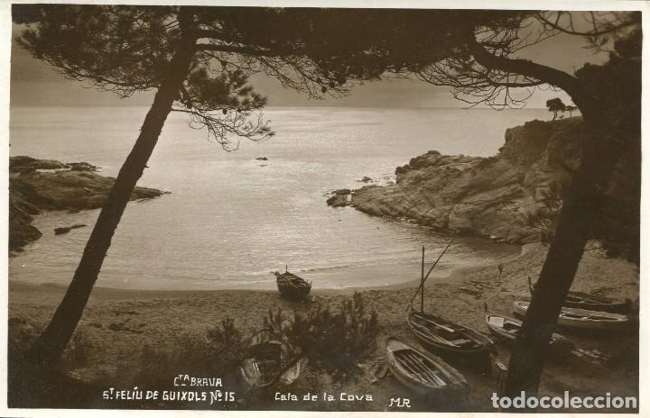 Postales: SANT FELIU DE GUIXOLS-CALA DE LA COVA-FOTOGR&Aacute;FICA- MUY RARA