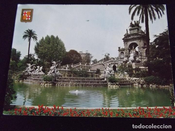 Postais: BARCELONA-V6-N&ordm;2462-CASCADA DEL PARQUE DE LA CIUDADELA-DLB.183-IX-ESCRITA-ESCUDO DE ORO