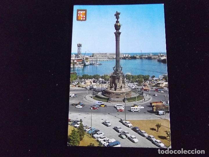 Postais: BARCELONA-V6-N&ordm;3659-MONUMENTO A CRISTOBAL COLON-DLB.4055-XI-ESCUDO DE ORO-ESCRITA