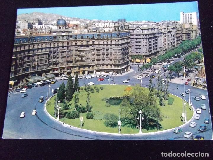 Postais: BARCELONA-V6-N&ordm;284-PLAZA CALVO SOTELO Y AV GENERALISIMO-DLB.15144-66-ESCRITA