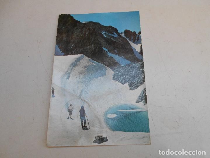 Postales: POSTAL PIRINEOS CENTRALES PUERTO DE CORONAS Y LAGO HELADO AL FONDO PICO Y CRUZ DEL ANETO A&Ntilde;O 1964