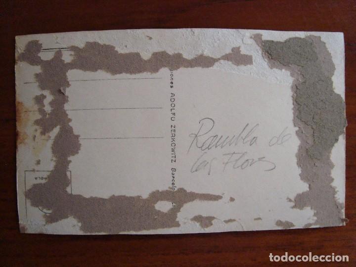 Postales: RAMBLA DE LAS FLORES. BARCELONA. ZERKOWITZ. - Foto 2
