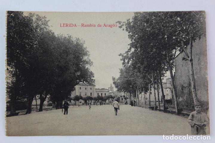 Postales: P-6698. POSTAL LERIDA, RAMBLA DE ARAGON. - Foto 1