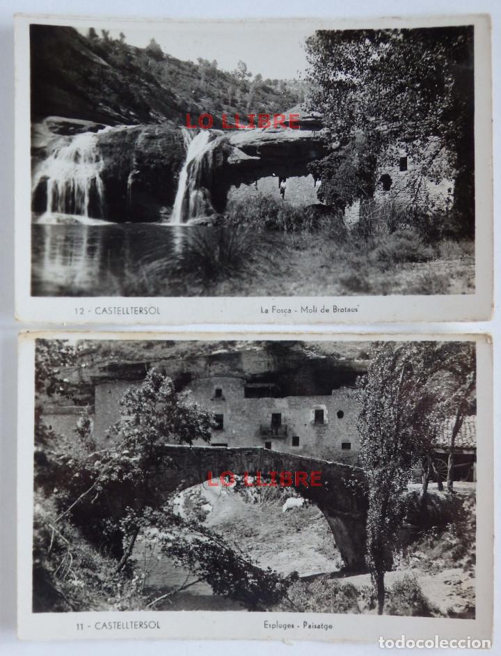 Cartoline: 2 Postales de Catelltersol : Esplugues &ndash; Paisaje, La Fosca Mol&iacute; de Brotaus