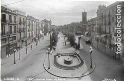 Postales: P- 6777. POSTAL SABADELL, PASEO GENERAL PRIMO RIBERA. - Foto 1