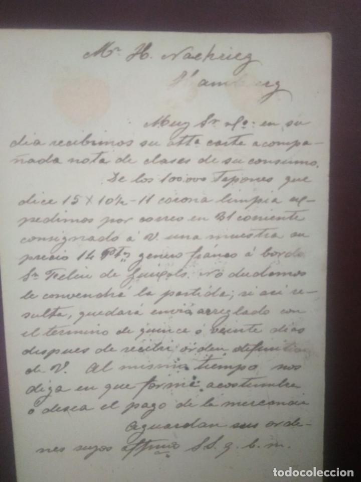 Postales: ENTERO POSTAL. 1908. DE CASSA DE LA SELVA A  HAMBURGO. - Foto 2