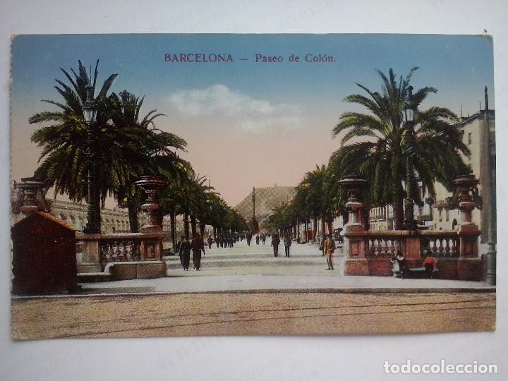 Postales: barcelona - paseo de col&oacute;n - postal - editor e. planas - Foto 1