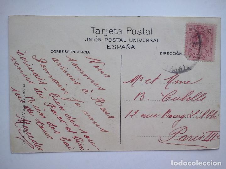 Postales: barcelona - cascada del parque - postal circulada en 1920 - Foto 2
