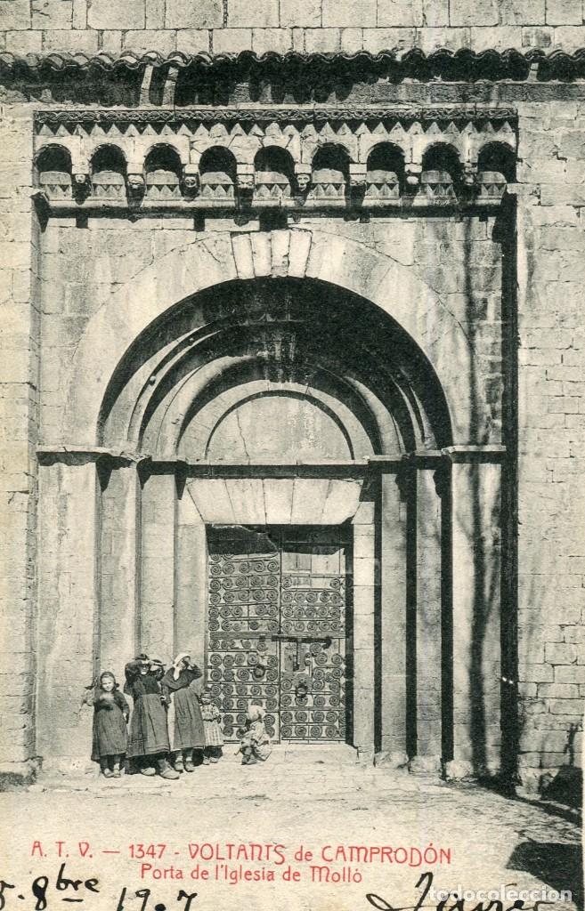Cartoline: a01715 1347 Mollo - Porta De L'iglesia - Atv N&ordm;1347 circulada 1907