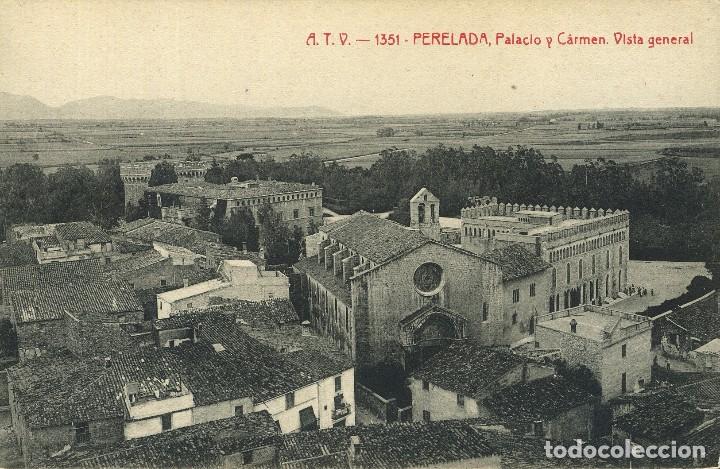 Cartoline: a01933 1351 Perelada - Palacio Y Carmen Vista General - Atv N&ordm;1351