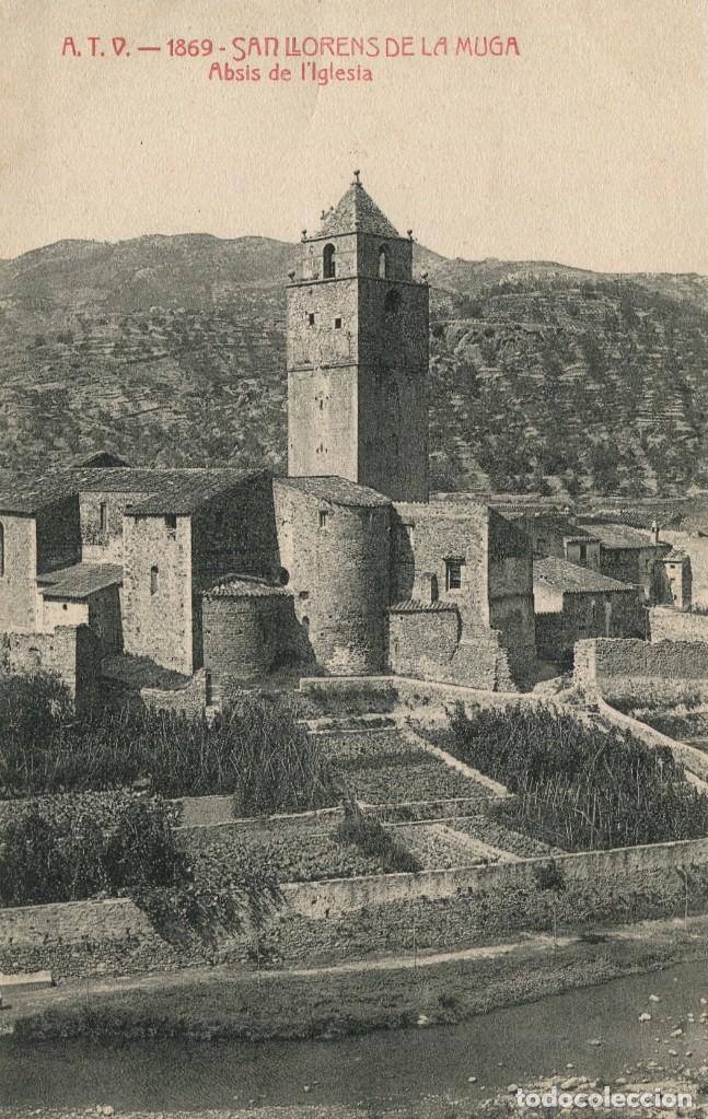 Cartoline: a02291 1869 Sant Lloren&ccedil; De La Muga - Absis D L'iglesia - Atv N&ordm;1869