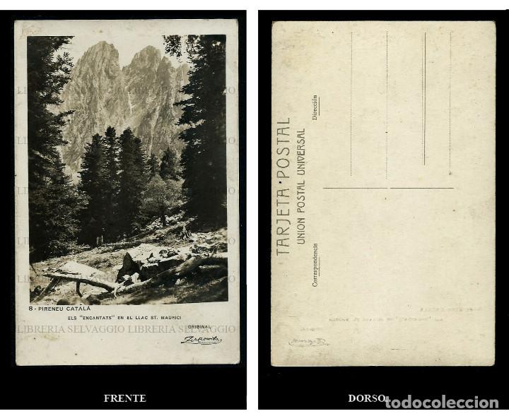 Postales: Pirineu Catala. 8. El encantats en el llac de Sant Maurici. Original Zerkowitz.