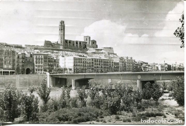 Postales: L&Eacute;RIDA-VISTA PARCIAL -PUENTE SOBRE EL R&Iacute;O SEGRE