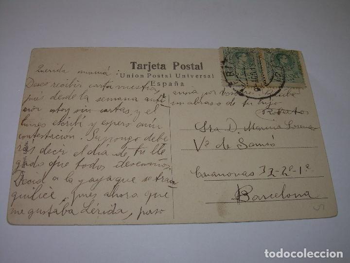 Postales: ANTIGUA POSTAL....LERIDA. - Foto 3