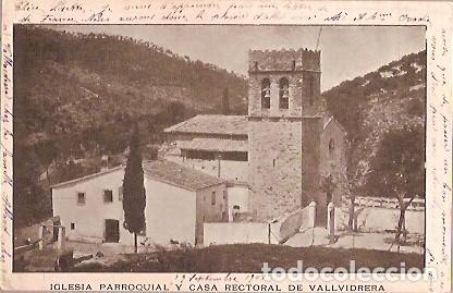 Postcards: ANTIGUA POSTAL IGLESIA PARROQUIAL Y CASA RECTORAL DE VALLVIDRERA ESCRITA
