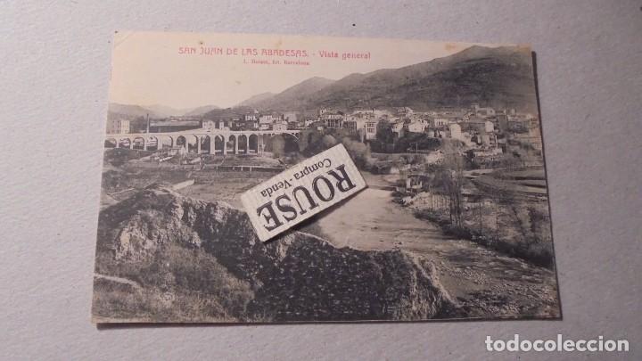 Postcards: SAN JUAN DE LAS ABADESAS . VISTA GENERAL L. ROISIN FOTG. 14X9 CM. - CIRCULADA