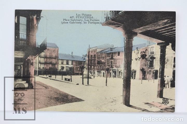 Postales: Postal En Color - N&ordm; 447 Los Pirineos. Puigcerda, Plaza Gabrinety, Los Porticos - Sin Circular