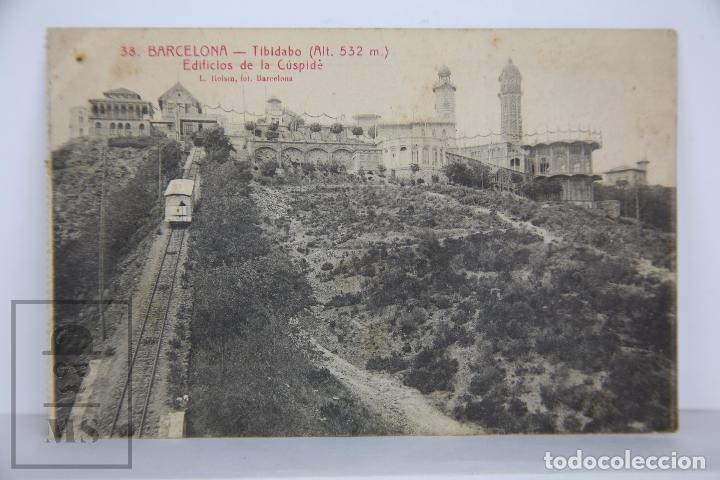 Postales: Antigua Postal Barcelona - Tibidabo. Edificios de la C&uacute;spide - Ed. L. Roisin - Sin Circular - Foto 1
