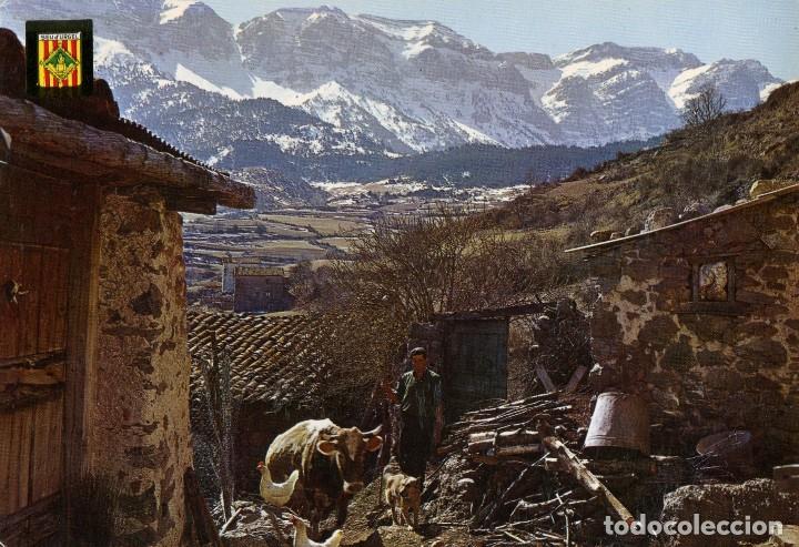 Postcards: m00380 2805 Querforadat Vista Parcial Al Fondo La Serra Del Cadi 1966 Escudo De Oro N&ordm;16