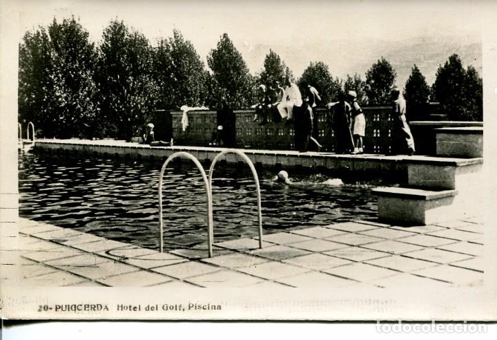 Postales: PUIGCERDA-HOTEL DEL GOLF -PISCINA- 1945-FOTOGR&Aacute;FICA