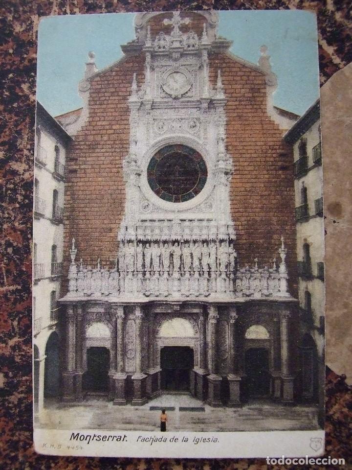 Postales: MONTSERRAT FACHADA DE LA IGLESIA - K.H.B. 4454 PVK - ESCRITA