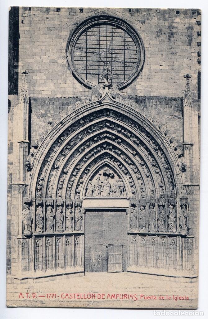 Postcards: a00981 1771 castello d'empuries puerta de la iglesia atv n&ordm;1771