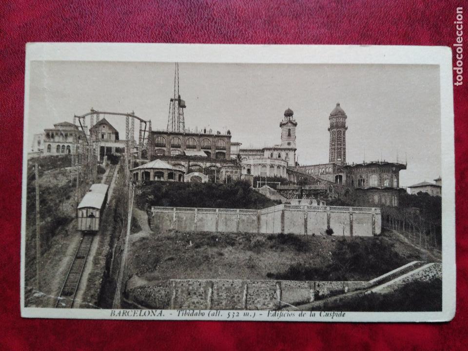 Postales: TARJETA POSTAL BARCELONA TIBIDABO EDIFICIOS DE LA CUSPIDE L. ROISIN - Foto 1