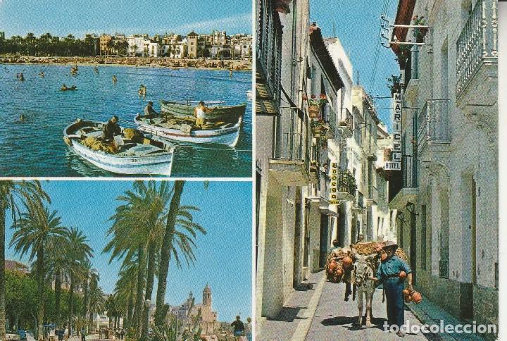 Postales: N&ordm; 31305 POSTAL SITGES PASEO E IGLESIA - Foto 1