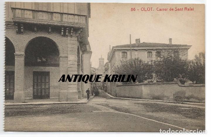 Postales: OLOT .- N&ordm; 86 CARRER DE SANT RAFEL  - EDICI&Oacute; E. ARQUES - Foto 1
