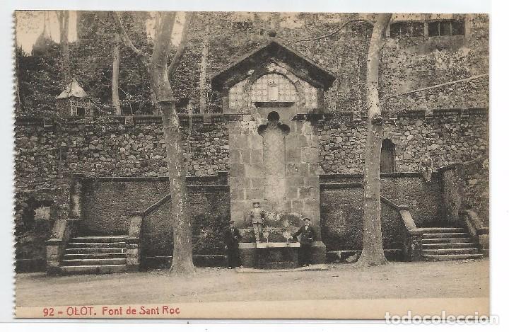 Postales: OLOT .- N&ordm; 92 FONT DE SANT ROC  .- EDICI&Oacute; E. ARQUES - Foto 1