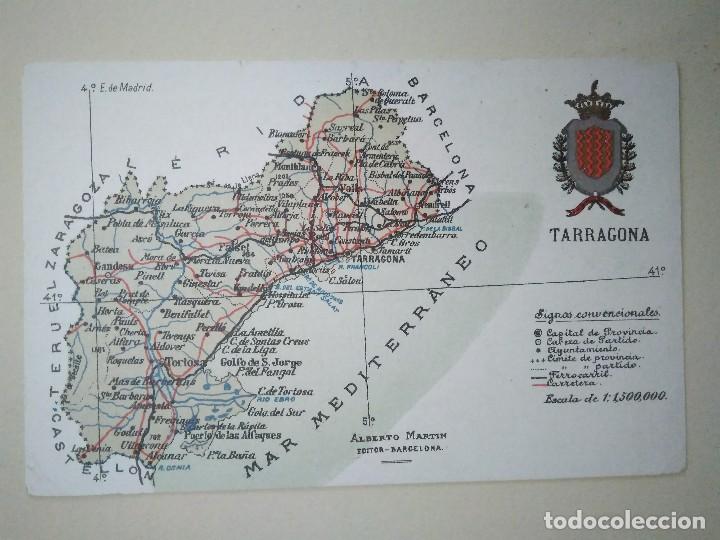 Postales: MAPA. DE. TARRAGONA.  SIN. CIRCULAR. - Foto 1
