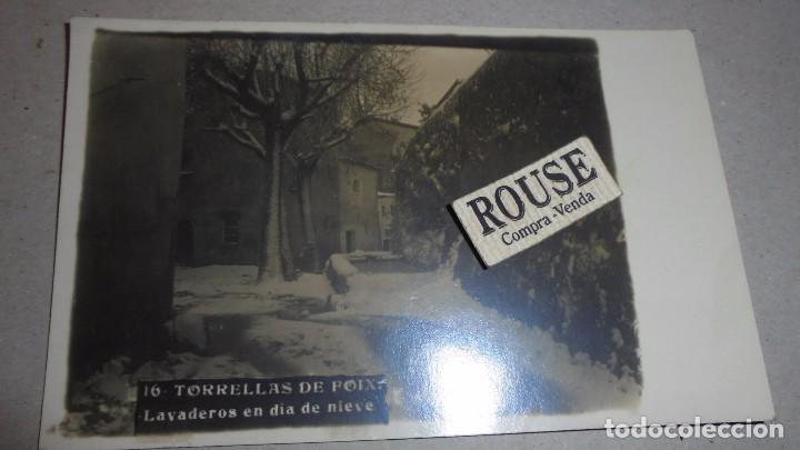 Postkarten: 16 - TORRELLAS DE FOIX , LAVADEROS EN DIA DE NIEVE , POSTAL FOTOGRAFICA TAMPON FOTOGRAFO CANUT