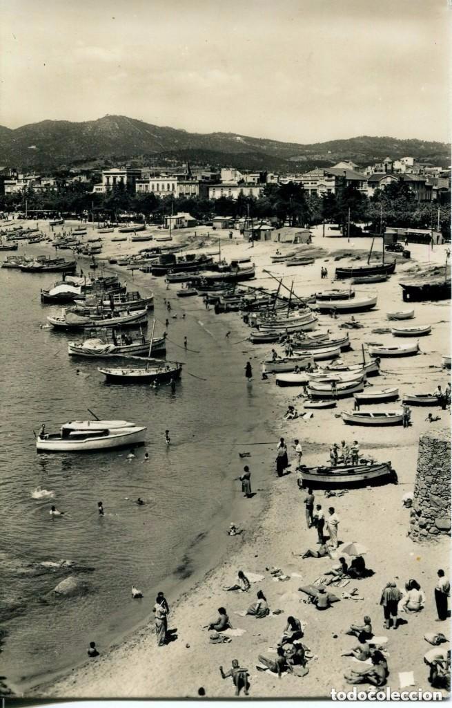 Postales: SAN FELIU DE GUIXOLS-LA PLAYA -A&Ntilde;OS 1950 -RARA
