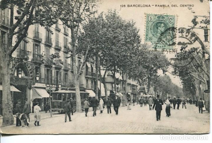 Postales: BARCELONA-RAMBLA DEL CENTRO-TRANV&Iacute;A- 1910- MISSE