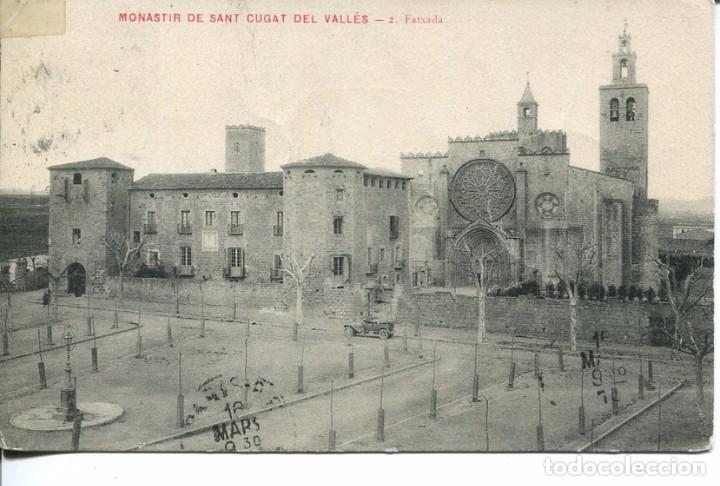 Cartoline: SANT CUGAT DEL VALLES- MONASTIR FATXADA-ROISIN- 1913