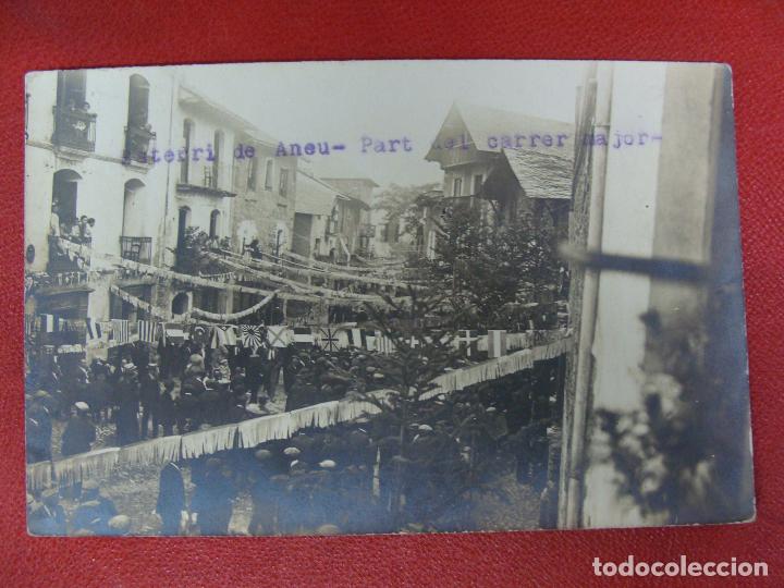 Postales: LERIDA. ESTERRI D'ANEU. PART DEL CARRER MAJOR. FOTOGR&Aacute;FICA. FECHADA 12 SEPT. 1920. MUY RARA.