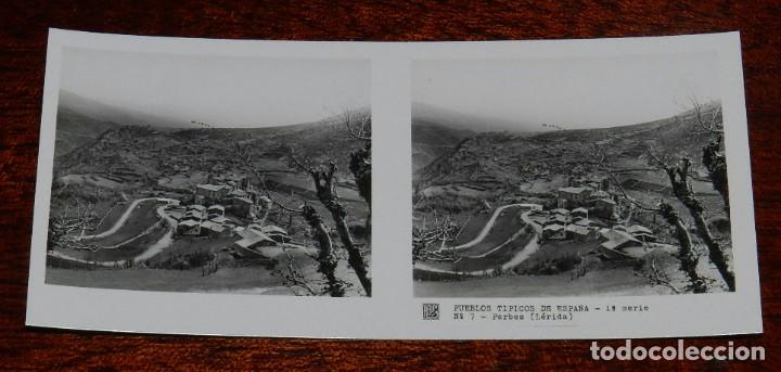 Postales: FOTOGRAFIA DE PERBES, LERIDA, SERIE NUM. 53, VISTAS ESTEREOSCOPICAS DE ESPA&Ntilde;A, N. 7, MIDE 13 X 6 CMS