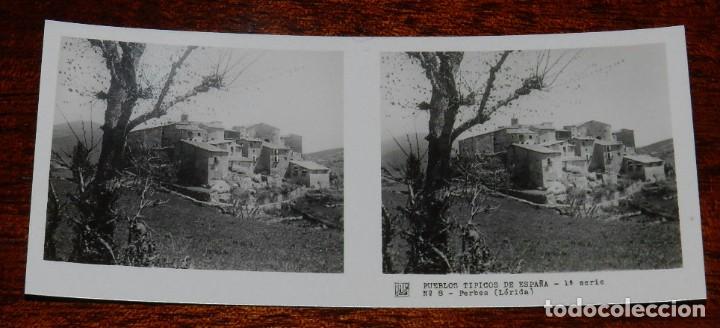 Postales: FOTOGRAFIA DE PERBES, LERIDA, SERIE NUM. 53, VISTAS ESTEREOSCOPICAS DE ESPA&Ntilde;A, N. 8, MIDE 13 X 6 CMS
