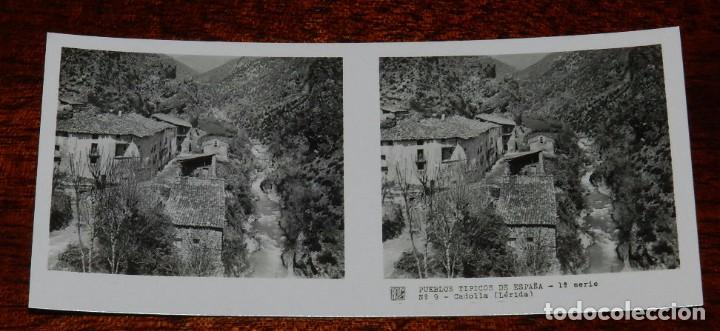 Postales: FOTOGRAFIA DE CADOLLA, LERIDA, SERIE NUM. 53, VISTAS ESTEREOSCOPICAS DE ESPA&Ntilde;A, N. 9, MIDE 13 X 6 CM