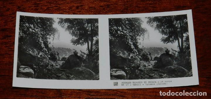 Postales: FOTOGRAFIA DE TAHULL, LERIDA, SERIE NUM. 53, VISTAS ESTEREOSCOPICAS DE ESPA&Ntilde;A, N. 13, MIDE 13 X 6 CM
